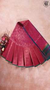 Pink and Green Bridal Kanchipuram Silk Saree